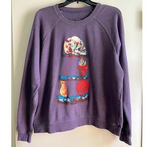 RVCA purple crewneck Sz L “Artist Network Program”